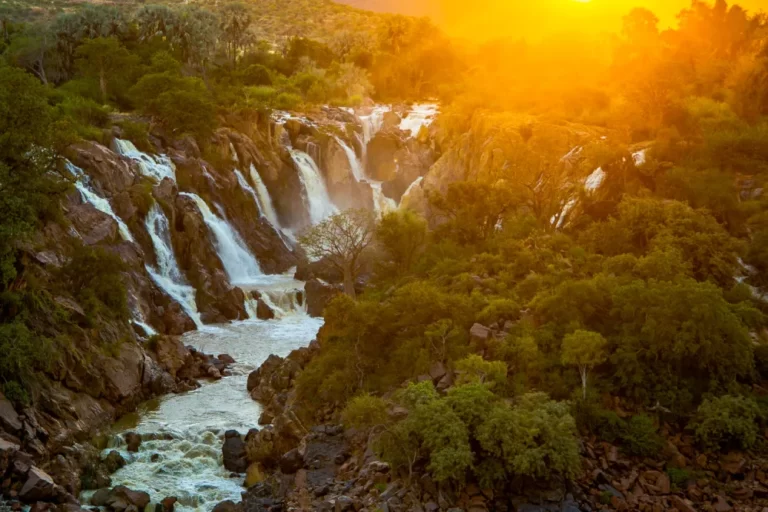 A stunning waterfall at the Epupa Falls Lodge.