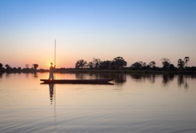 Mokoro on the Okavango Delta.