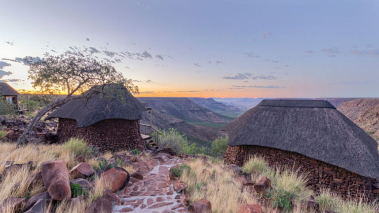 Two of the luxury accommodations at the Grootberg Lodge.