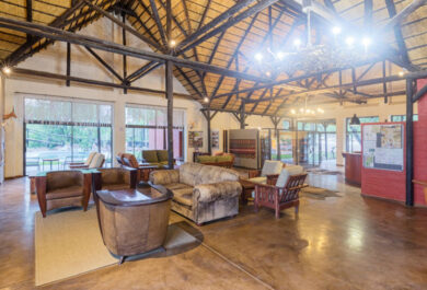 The common area at the Hobatere Lodge.